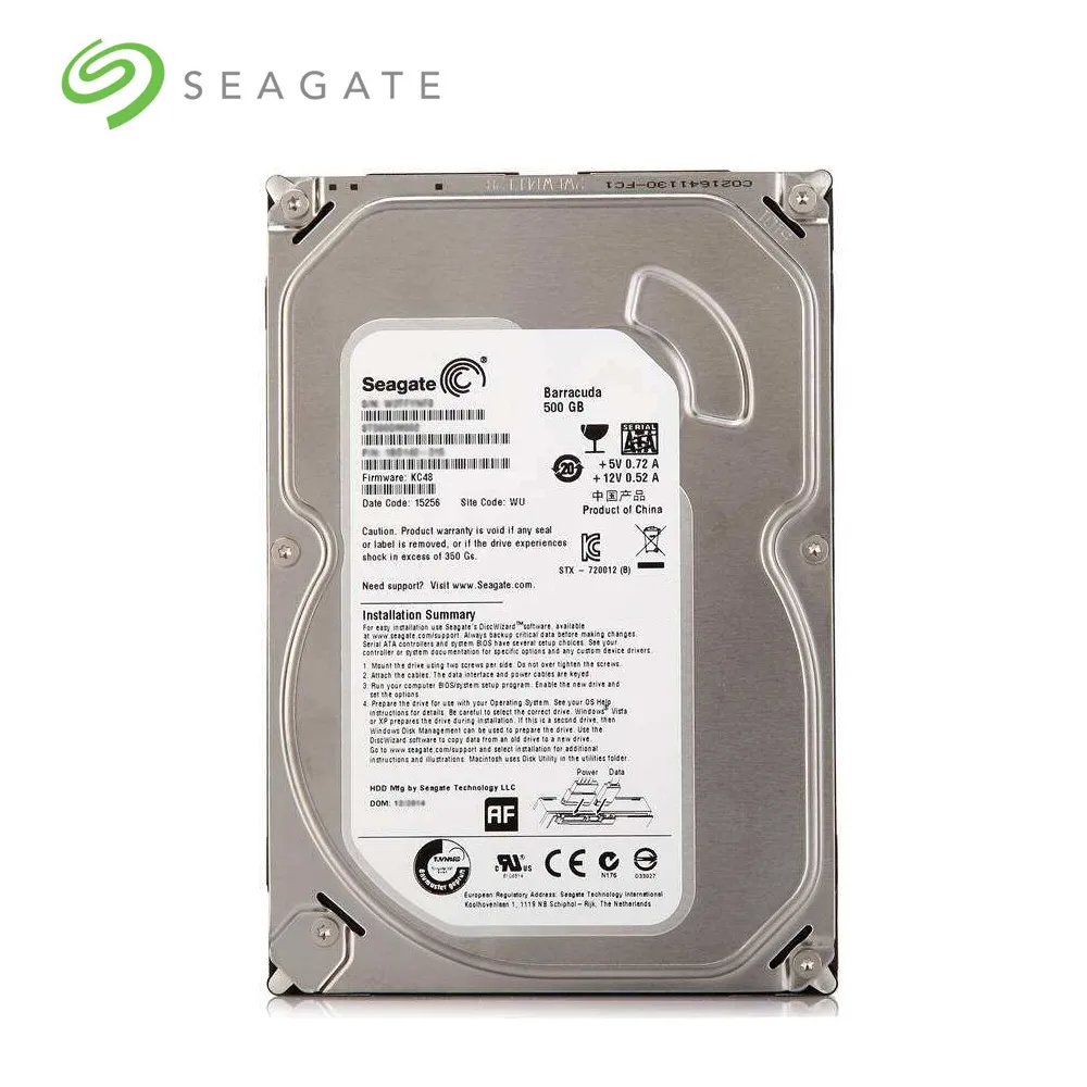 Seagate 500GB SATA Internal Hard Disk Drive 7200rpm 3.5in HDD for Desktop